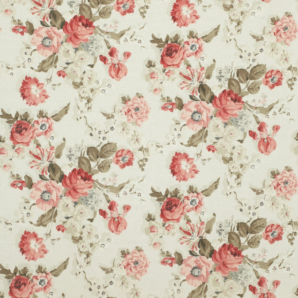 floral linen curtain fabric