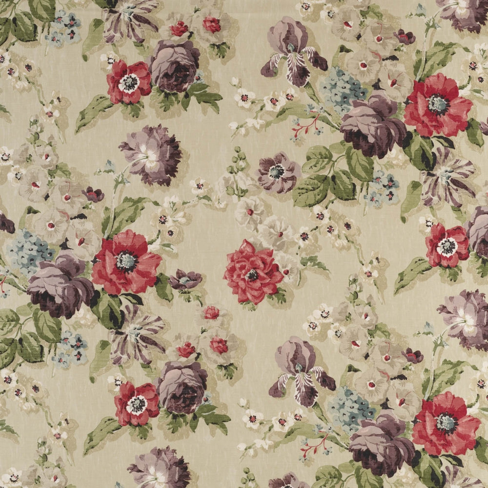 floral linen curtain fabric