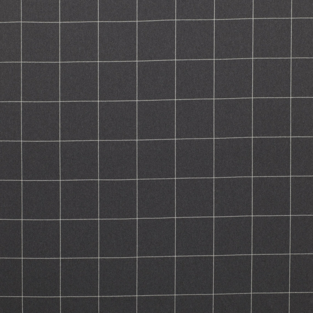 tartan plaid  charcoal wool curtain and upholstery fabric - Iona Arran Plaid