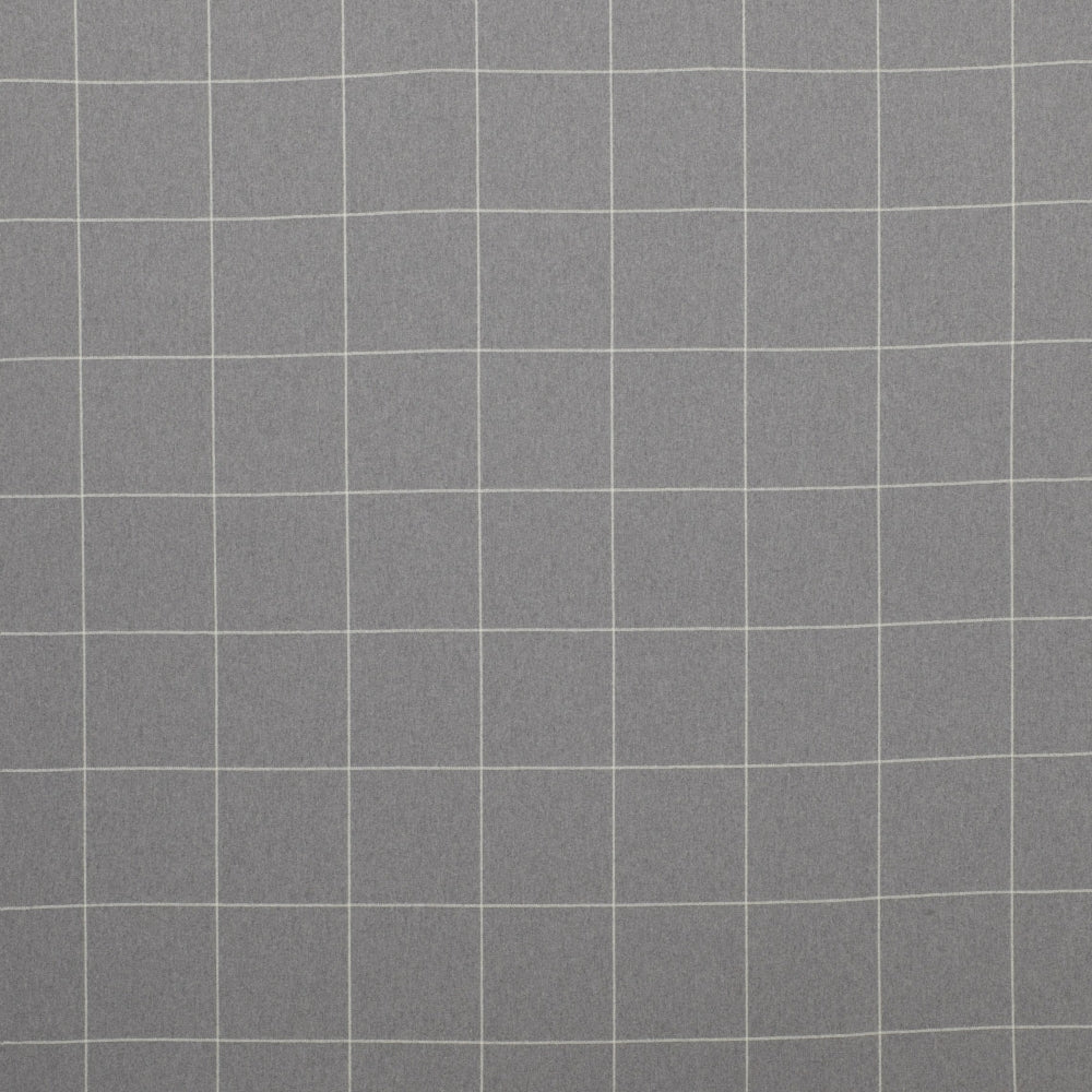 tartan plaid  grey wool curtain and upholstery fabric - Iona Cloud Plaid