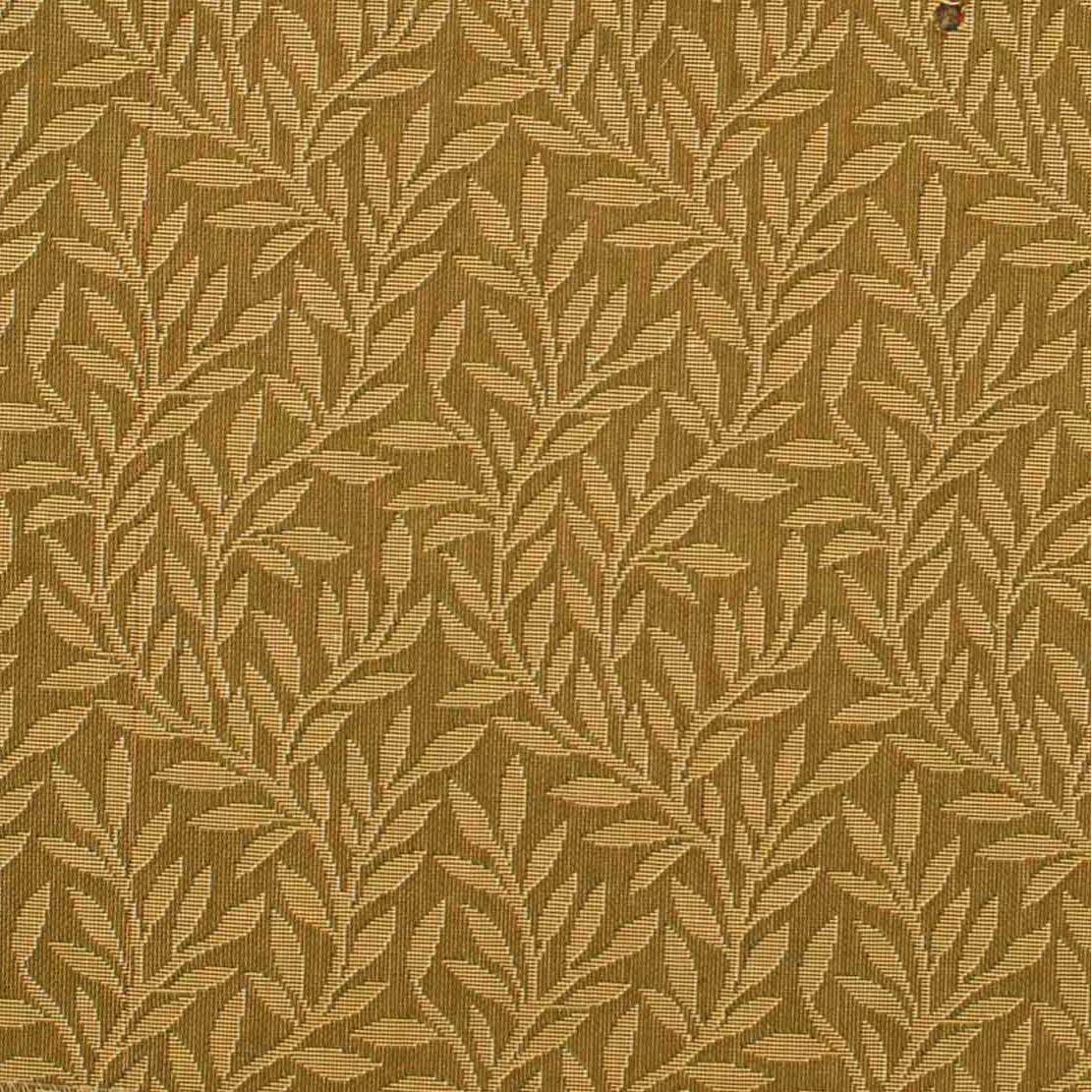 arts and crafts  green cotton print curtain upholstery fabric - William Morris Designs Lily Leaves English Green Tapestry Weave