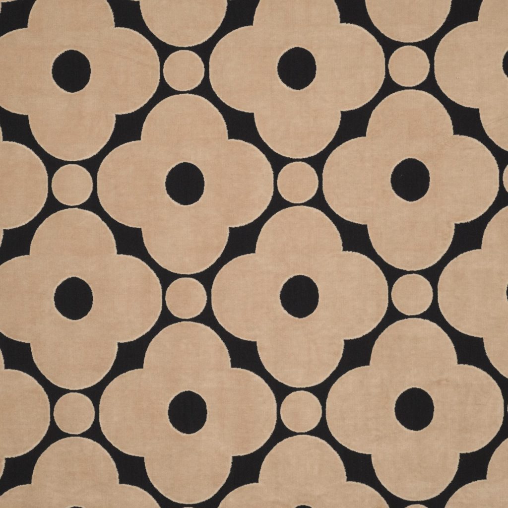 Orla Kiely Velvet Spot Flower Tea Rose fabric