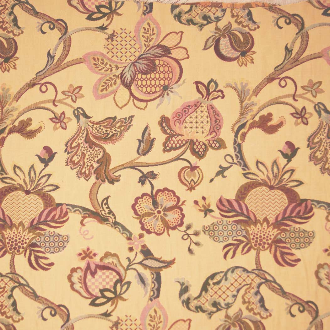Guinevere Medieval Tree of Life Heavy Jacquard Weave Cream