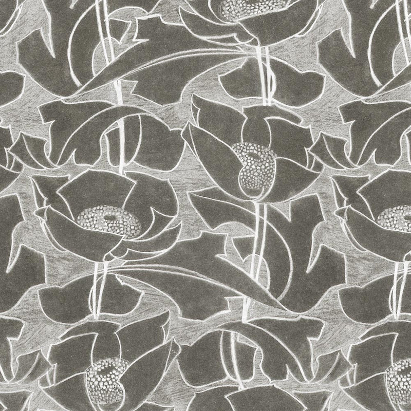 Archibald Knox Designs - Lus y Chadlee (Poppies) Reverse Print