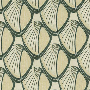 Art Nouveau Oyster Cream and Green