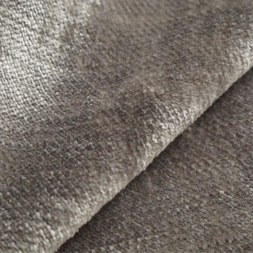 Light Grey, Solid Plain Upholstery Velvet Fabric By The Yard