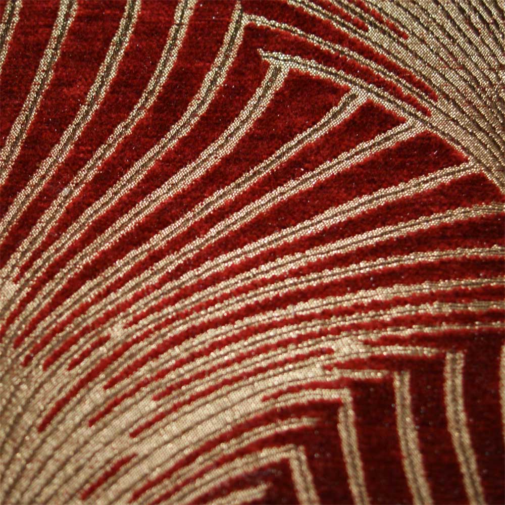 red and gold curtain fabric