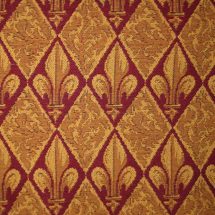 Celtic Medieval Red And Gold Curtain and Upholstery Fabric ...