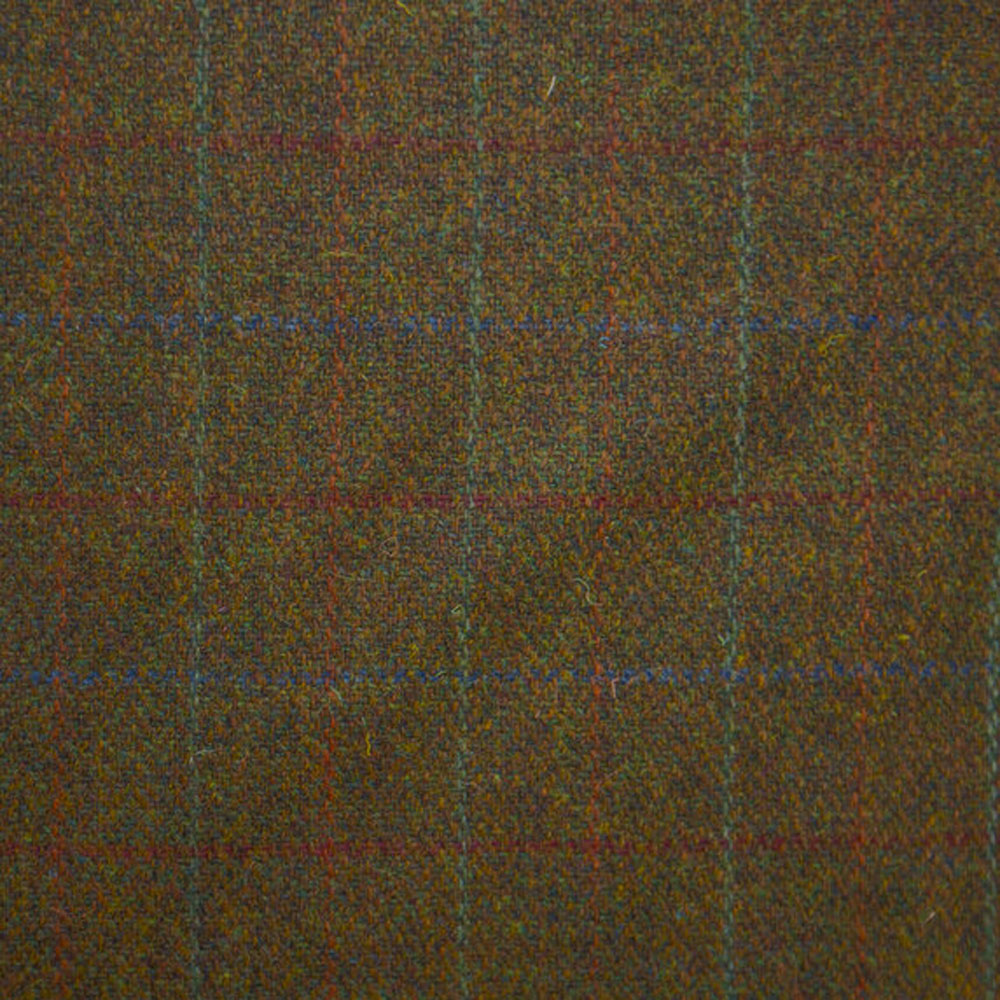 Olive Green Barleycorn Weave Harris Tweed